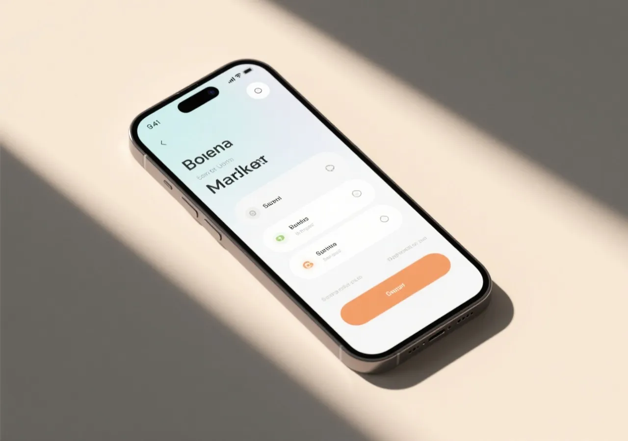 移动端应用界面示意